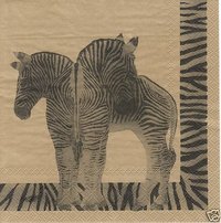 Serviette 2 Zebras