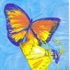 Serviette Butterflies blue