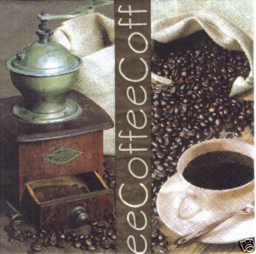Serviette Coffee ! Kaffee Mühle