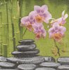 Serviette Orchideen, Bambus & Steine
