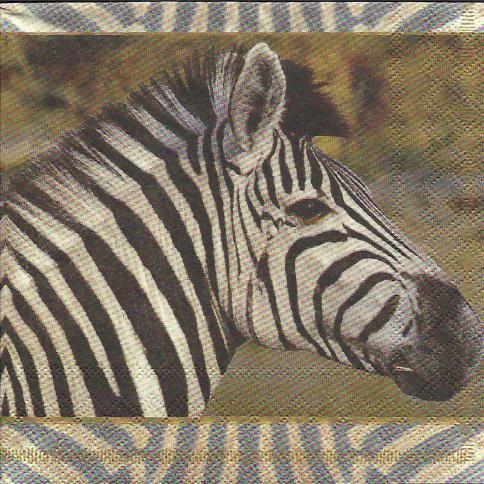 Serviette Safari Stripes ! Zebra
