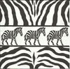 Serviette Zebras black-white