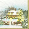 Serviette Christmas Cottage ! Winter Landschaft
