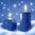 Serviette Candles blue