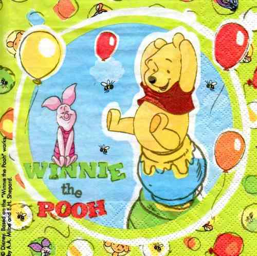 Serviette Winnie Pooh im Honigtopf