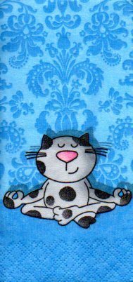 Taschentuch Yoga Katze