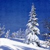 Serviette White Winter Tree