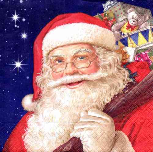 Serviette Santa ! Weihnachtsmann