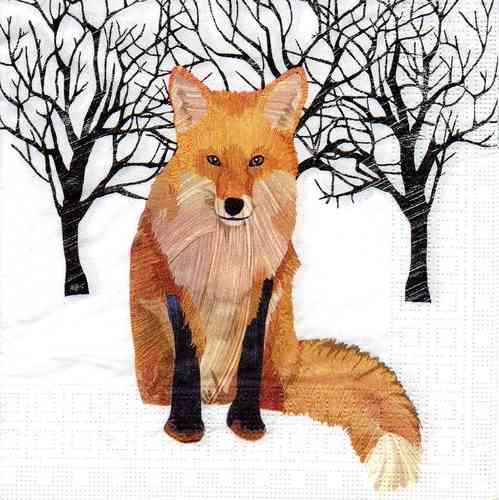 Serviette Winter Fox