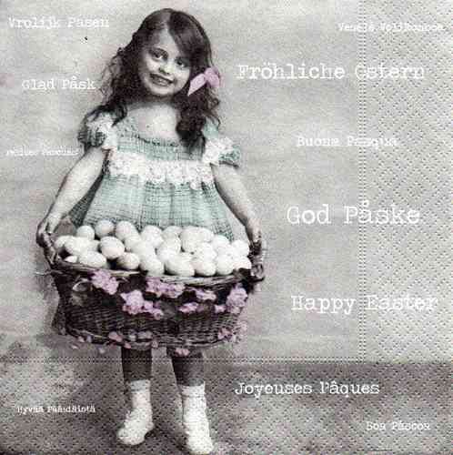 Serviette Easter Girl 2