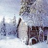 Serviette Winter Cabin