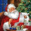 Serviette Santa Claus checking Wishlist