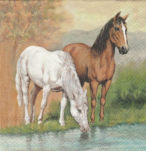 Serviette Horses